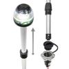 TRUE MODS 34"- 60" 12-24V Adjustable White LED Marine Navigation Anchor All-Round Boat Light [USCG ABYC A-16 3NM] [Telescoping Pole Base] [Waterproof] 3 Nautical Mile Back Rear Stern Tower Light view 1