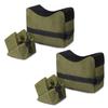 Gogoku 2-Set Shooting Rest Bags Front and Rear Bag Combo with Durable Construction and Water Resistance for Outdoor, Range, Shooting and Hunting Unfilled (Black-Army Green) view 1