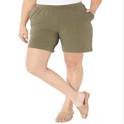 Catherines Women's Plus Size Suprema Short - 6X, Grape Leaf