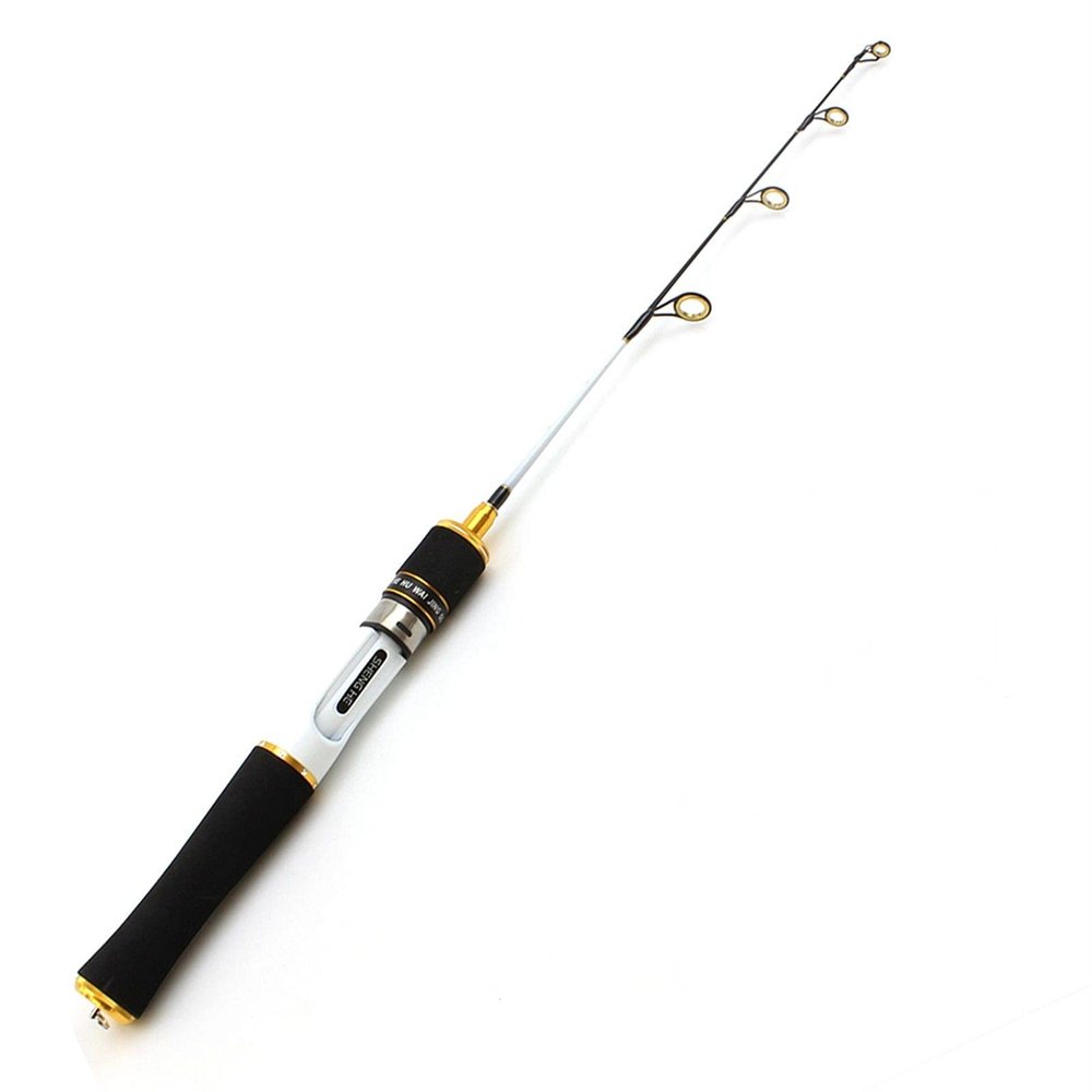 ZYHYD 59cm Spinning cast ice Fishing Rod, Carbon Winter ice Fishing Rod, Boat Fishing Rod, Ultra-Light Two-Section Fishing Rod, Travel Fishing Tackle ZYHYD (Color : Spining Rod)