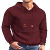 COOFANDY Mens Pullover Hoodies Sweatshirt Long Sleeve with Kanga Pocket Wine Red X-Large view 1