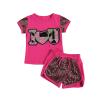 6M-7T Toddler Baby Girl Summer Clothes Set Cool Sequins T-Shirts Tees Tops Short Pants 2PCS Baby Girl Outfit Set (G Rose, 2T-3T) view 1