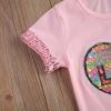 6M-7T Toddler Baby Girl Summer Clothes Set Cool Sequins T-Shirts Tees Tops Short Pants 2PCS Baby Girl Outfit Set (F Pink, 6T-7T) view 3