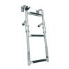 JLXJ Foldable Stern Mount Boat Ladder, 3 Steps Stainless Steel Pontoon Marine Collapsible Ladders, Transom Mount Folding Ladder, Load: 200kg view 1