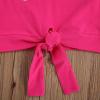 6M-7T Toddler Baby Girl Summer Clothes Set Cool Sequins T-Shirts Tees Tops Short Pants 2PCS Baby Girl Outfit Set (D Rose, 4T-5T) view 4