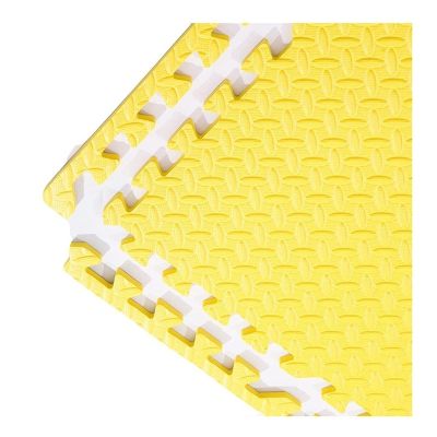 ALGFree Interlocking Foam Floor Mats Tiles Playmats Children Yoga Exercise Puzzle Blocking Board Soft EVA Kids Playmats, 5 Colors (Color : Yellow, Size : 30x30x1.2cm-32pcs)