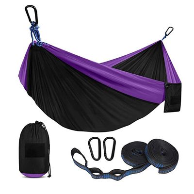 Hiking Camping Hammock Portable Nylon Hanging Chair Swing Outdoor Single & Double Person for Backpacking Travel Beach Backyard