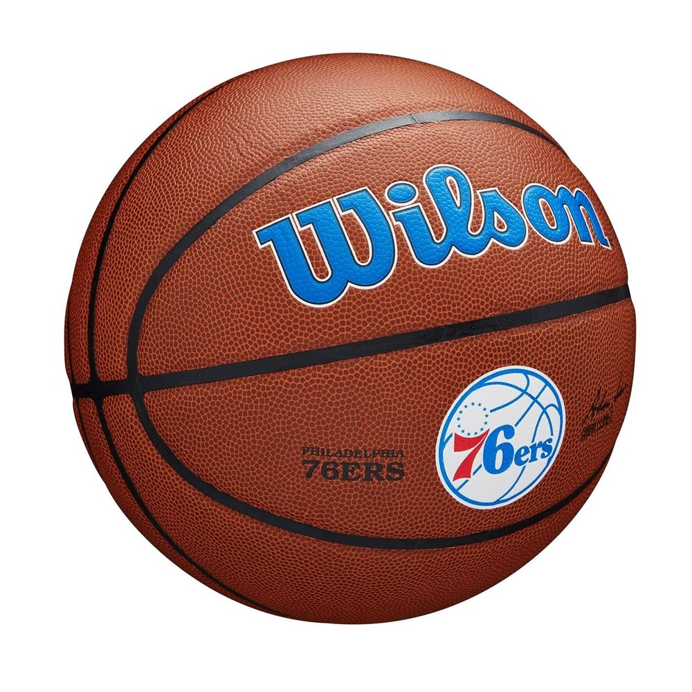 Wilson NBA Philadelphia 76ers Size 7 Basketball - PureFeel Cover