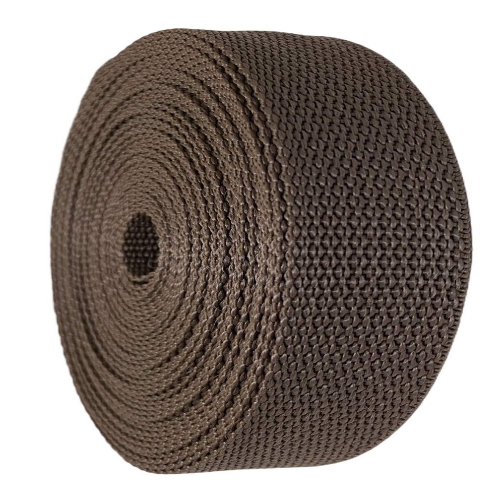 GGR Supplies Durable Polypropylene UV Resistant Webbing Straps Ideal for DIY Projects, Pet Collars, Outdoors, Crafts and Much More. 1 Inch (Brown, 100)