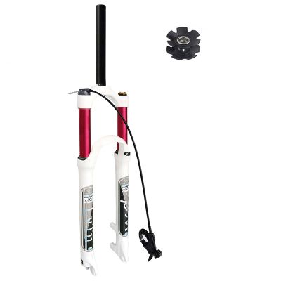 LvTu 26 27.5 29 inch Air Suspension Fork 130 Travel, Disc Brake Lightweight Straight Tube/Tapered Tube Mountain Bike Front Fork 9mm QR (Color : Straight Remote Lock Out, Size : 29")