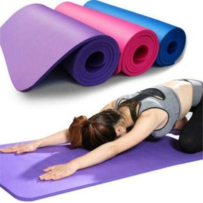 Women's home yoga mat thick fitness exercise mat travel yoga mat non-slip (gray)