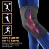 YUNSI Elbow 1Pair Knee Pads Breathable Nylon Elastic Sports Knee Support Brace Running Fitness Basketball Football Protector Joelheiras for Adult (Color : Black, Size : XL) view 2