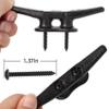 4 inch Electrophoretic Coated Black Dock Cleats Boat Cleats, Boat Dock Cleats Rope Cleat With Hardware Ideal for Boat, Decks, Piers for Tying up Boats,Marine Decor,Boat Ties,Cleats for Boat(12 Pack) view 2