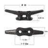 4 inch Electrophoretic Coated Black Dock Cleats Boat Cleats, Boat Dock Cleats Rope Cleat With Hardware Ideal for Boat, Decks, Piers for Tying up Boats,Marine Decor,Boat Ties,Cleats for Boat(12 Pack) view 3