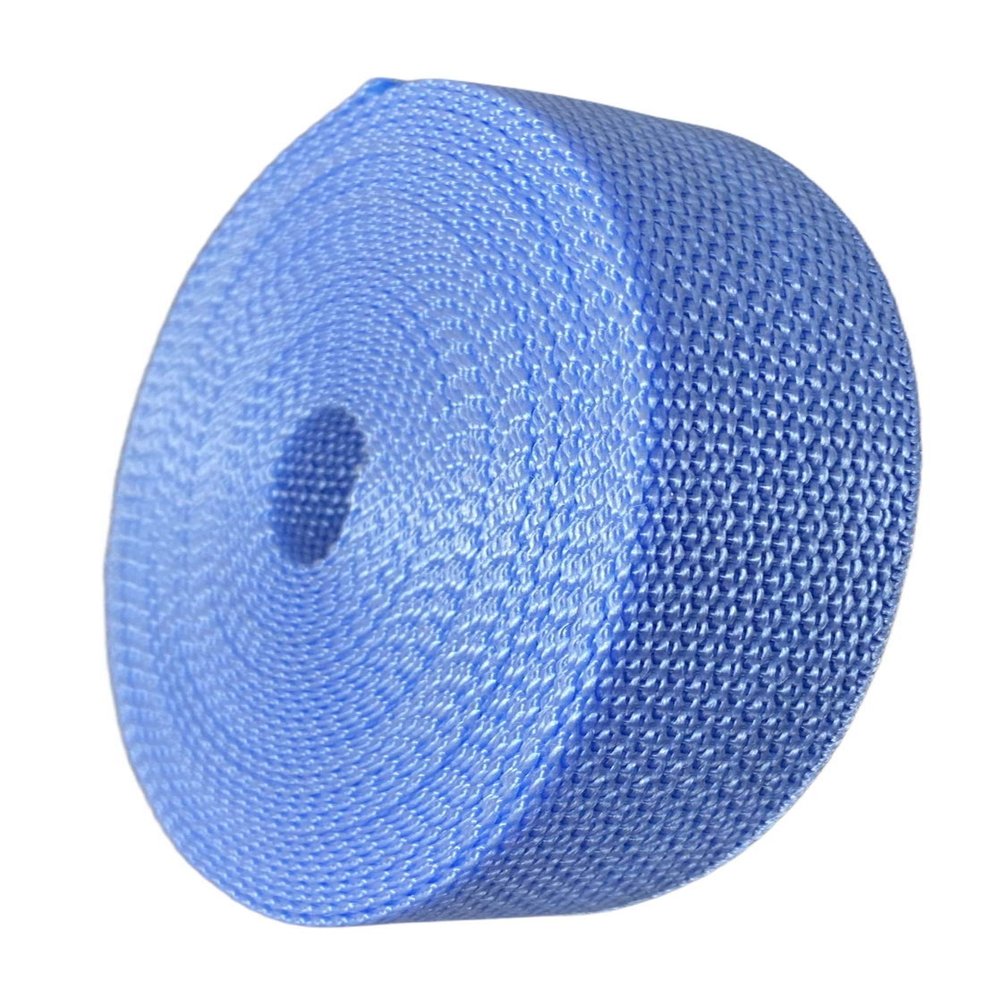 GGR Supplies Durable Polypropylene UV Resistant Webbing Straps Ideal for DIY Projects, Pet Collars, Outdoors, Crafts and Much More. 1 Inch (Baby Blue, 100)