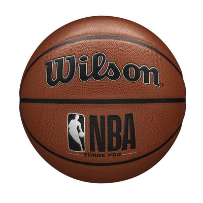 WILSON NBA Forge Series Indoor/Outdoor Basketball - Forge Pro, Brown, Size 5 - 27.5"