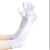 EORUBE Long Opera 1920s Satin Gloves for Women Elbow Length Party Costume Gloves (Smooth 20.5" - White)