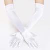 EORUBE Long Opera 1920s Satin Gloves for Women Elbow Length Party Costume Gloves (Smooth 20.5" - White) view 2