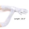 EORUBE Long Opera 1920s Satin Gloves for Women Elbow Length Party Costume Gloves (Smooth 20.5" - White) view 3