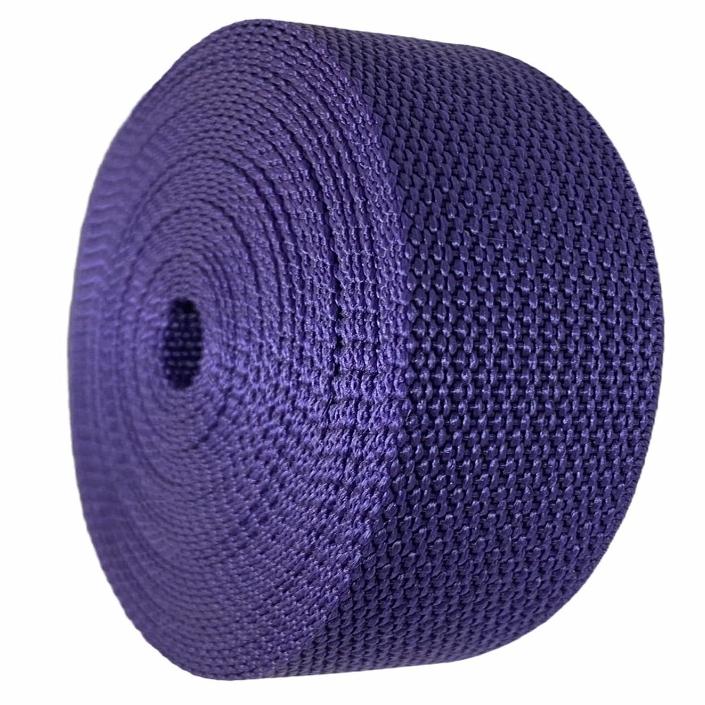 Durable Polypropylene UV Resistant Webbing Straps Ideal for DIY Projects, Pet Collars, Outdoors, Crafts and Much More. 1 Inch (Purple, 100)