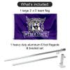 College Flags & Banners Co. Weber State Wildcats Flag and Pole Bracket Mount Bundle view 2