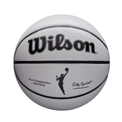 WILSON WNBA Commemorative Series Autograph Basketball - Size 6 - 28.5", White/Orange