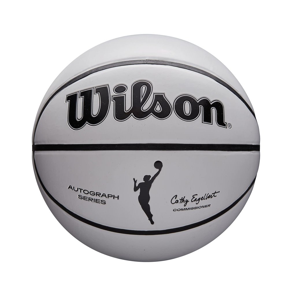 WILSON WNBA Commemorative Series Autograph Basketball - Size 6 - 28.5", White/Orange