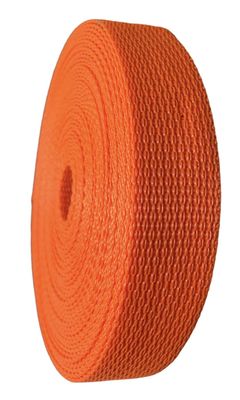 Durable Polypropylene UV Resistant Webbing Straps Ideal for DIY Projects, Pet Collars, Outdoors, Crafts and Much More. 1 Inch (Orange, 100)