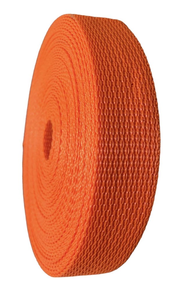Durable Polypropylene UV Resistant Webbing Straps Ideal for DIY Projects, Pet Collars, Outdoors, Crafts and Much More. 1 Inch (Orange, 100)