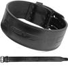 Gymreapers Weightlifting Belt 6MM Genuine Leather - Double Prong Power Belt Heavy Duty 4-Inch Wide - Strong, Stabilizing Back Support for Deadlifts, Squats Powerlifting (Black, Small) view 1