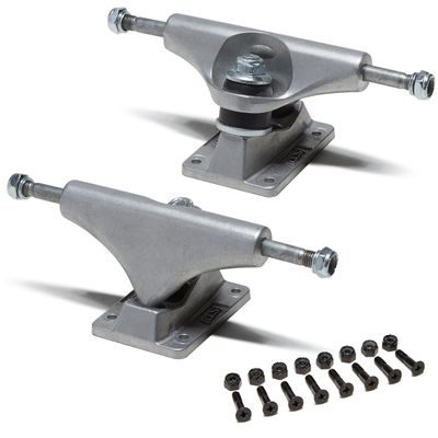 [CCS] Skateboard Trucks | Professional Grade | Steel | Sizes 109mm, 129mm, 139mm, 149mm, & 169mm | Raw Silver, Black | Set of 2 | 1" Mounting Hardware Included (Raw, 109mm (Fits 7.0" Decks))