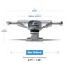 [CCS] Skateboard Trucks | Professional Grade | Steel | Sizes 109mm, 129mm, 139mm, 149mm, & 169mm | Raw Silver, Black | Set of 2 | 1" Mounting Hardware Included (Raw, 109mm (Fits 7.0" Decks)) view 2