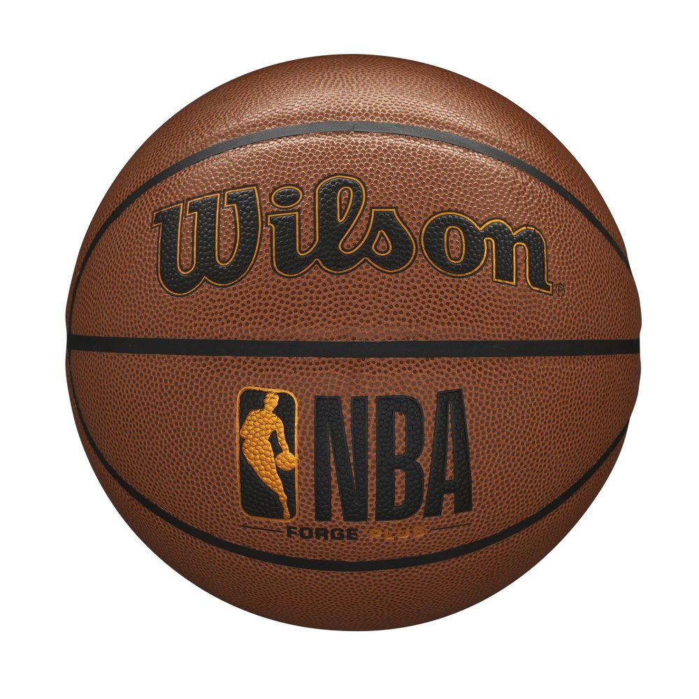 WILSON NBA Forge Series Indoor/Outdoor Basketball - Forge Plus, Brown, Size 7 - 29.5"