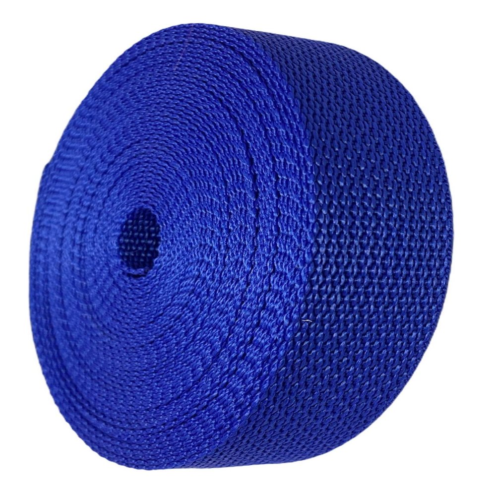 Durable Polypropylene UV Resistant Webbing Straps Ideal for DIY Projects, Pet Collars, Outdoors, Crafts and Much More. 1 Inch (Royal, 100)
