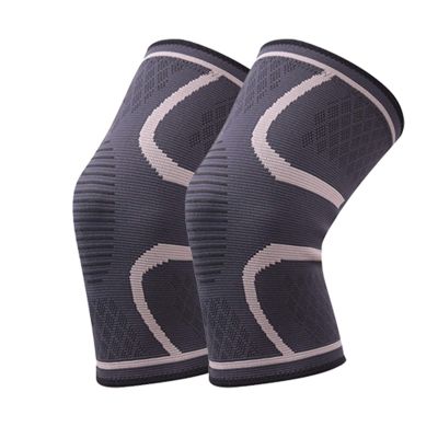YUNSI Elbow 1Pair Knee Pads Breathable Nylon Elastic Sports Knee Support Brace Running Fitness Basketball Football Protector Joelheiras for Adult (Color : Gray, Size : XXL)