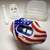 COOLLO SPORTS Football Mouth Guard Lip Guard 3-in-1 Transformer Pacifier Football Sports Lip Protector for Adults & Youth USA Flag & Fangs Mouthpiece (Case Included) (American Flag (Two Layers)) view 2