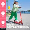 Jetson Scooters - Jupiter Kick Scooter (Red) - Collapsible Portable Kids Push Scooter - Lightweight Folding Design with High Visibility RGB Light Up LEDs on Stem, Wheels, and Deck view 3