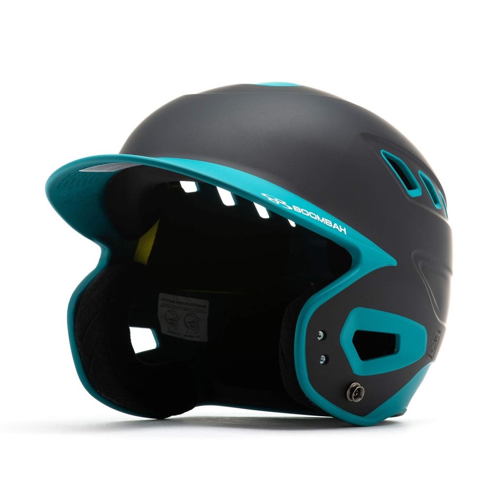 Boombah DEFCON Batting Helmet Black/Teal - Size Junior 6 1/4" - 7"