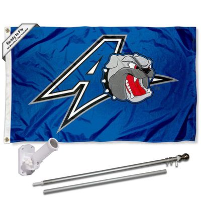 College Flags & Banners Co. UNC Asheville Bulldogs Flag and Pole Bracket Mount Bundle