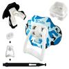 COOLLO SPORTS Football Mouth Guard Lip Guard 3-in-1 Transformer Pacifier Football Sports Lip Protector for Adults & Youth USA Flag & Fangs Mouthpiece (Case Included) (Camo -Blue (Two Layers)) view 1
