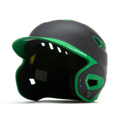Boombah DEFCON Batting Helmet Black/Kelly Green - Size Junior 6 1/4" - 7"