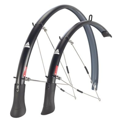 Axiom Flascheguard Fenders Pair Hybrid 700C x 41mm Polycarbonate Stainless Steel Matte Black 700C x 30mm 560g - 177753-01