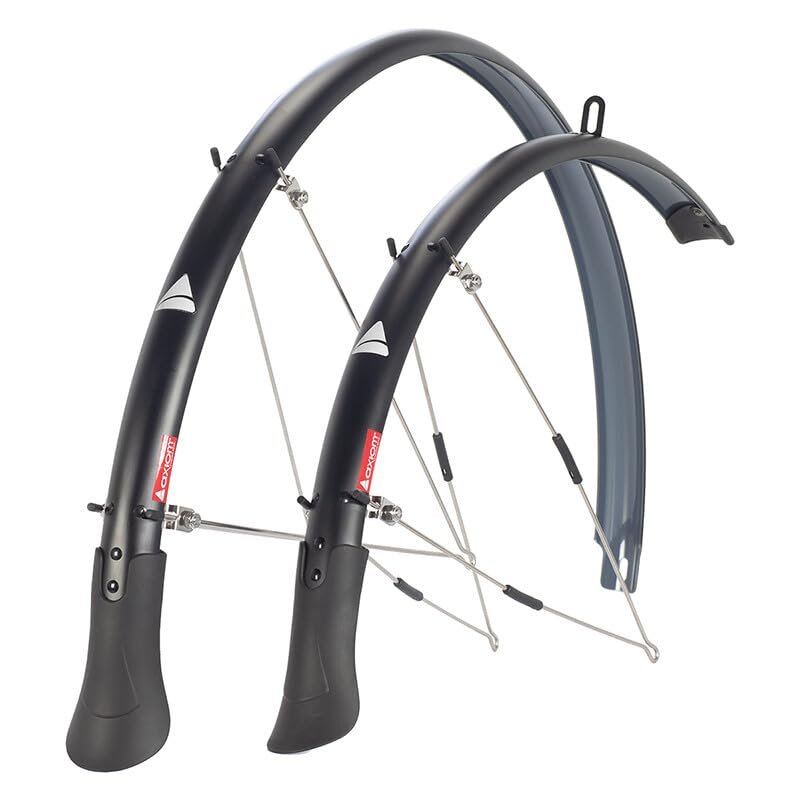 Axiom Flascheguard Fenders Pair Hybrid 700C x 41mm Polycarbonate Stainless Steel Matte Black 700C x 30mm 560g - 177753-01