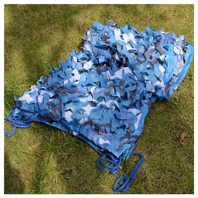 GERYUXA Camo Net Netting Army Camo Net for Hunting Military Theme Woodland Camouflage Net Camping Military Hunting Shooting Hide Camo Netting-Blue 8x10m(26x33ft)