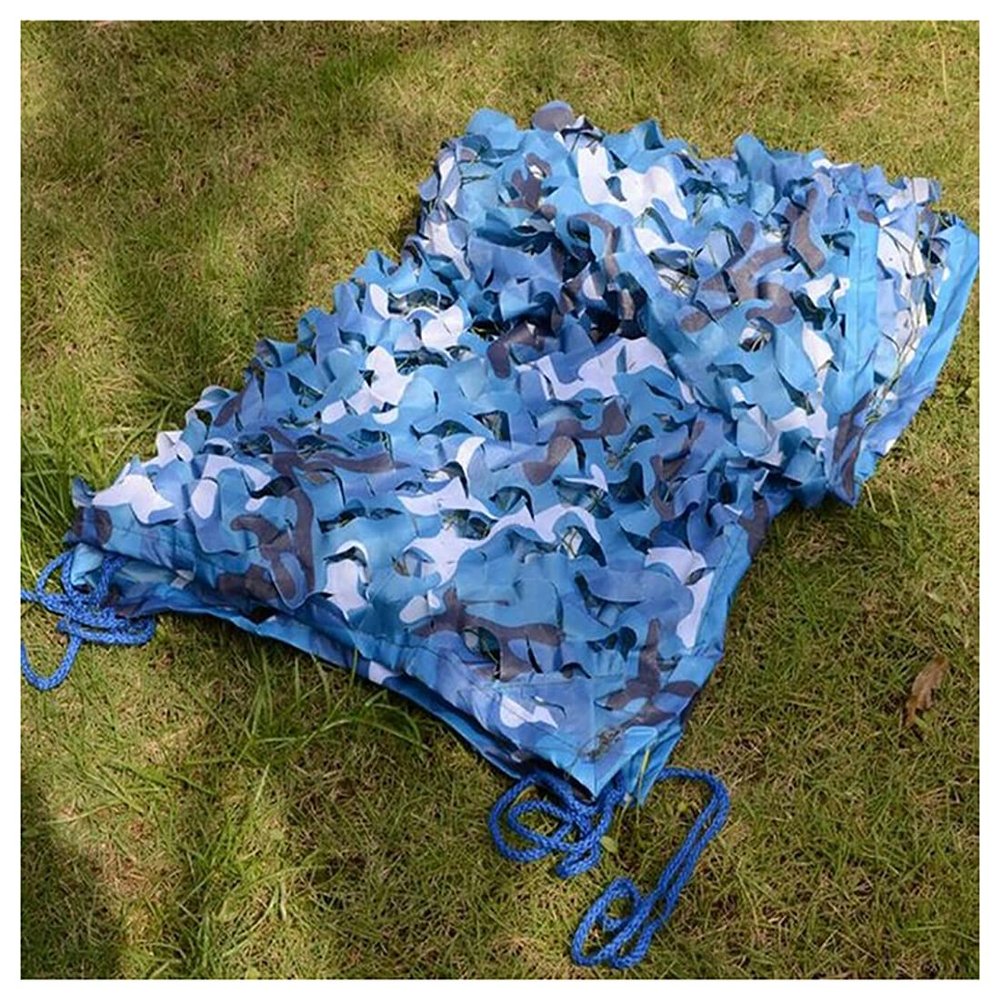 GERYUXA Camo Net Netting Army Camo Net for Hunting Military Theme Woodland Camouflage Net Camping Military Hunting Shooting Hide Camo Netting-Blue 8x10m(26x33ft)