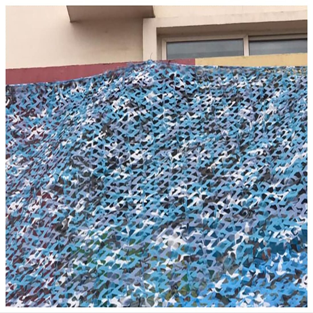 GERYUXA Camo Net Woodland Camouflage Netting Army Camo Net for Camping Military Hunting Decoration,Sun Shade,Theme Party,Camping,Hunting Blind,Outdoor-Blue 3x5m(10x16ft)