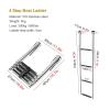 JLXJ Telescoping Swim Pool Boat Ladder, 4 Step Over Platform Extendable Ladders, for Marine Yacht/Pontoon, Stainless Steel, Load: 300kg view 4