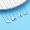 Glimmerst Heart Initial Necklace for Women Stainless Steel Tiny Heart Letter R Necklace Personalized Name Necklace view 2