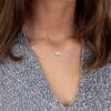 Glimmerst Heart Initial Necklace for Women Stainless Steel Tiny Heart Letter R Necklace Personalized Name Necklace view 4