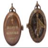 Engraved Sundial Compass - Vintage Personalized Compass- Antique Nautical Brass Compass for Men and Women, Gift for Birthday (Joshua 1:9) view 4